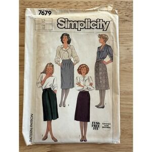 Simplicity Pattern 7679 Misses' Skirts Size 12 UNCUT FF